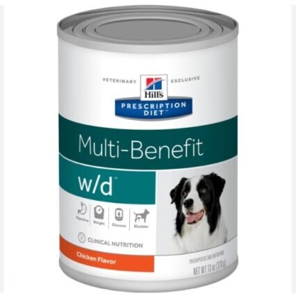 Hill’s Prescription w/d Canine aliemnto para control de peso y manejo nutricional de enfermedades fibro-responsivas,diabetes y trastornos digestivos